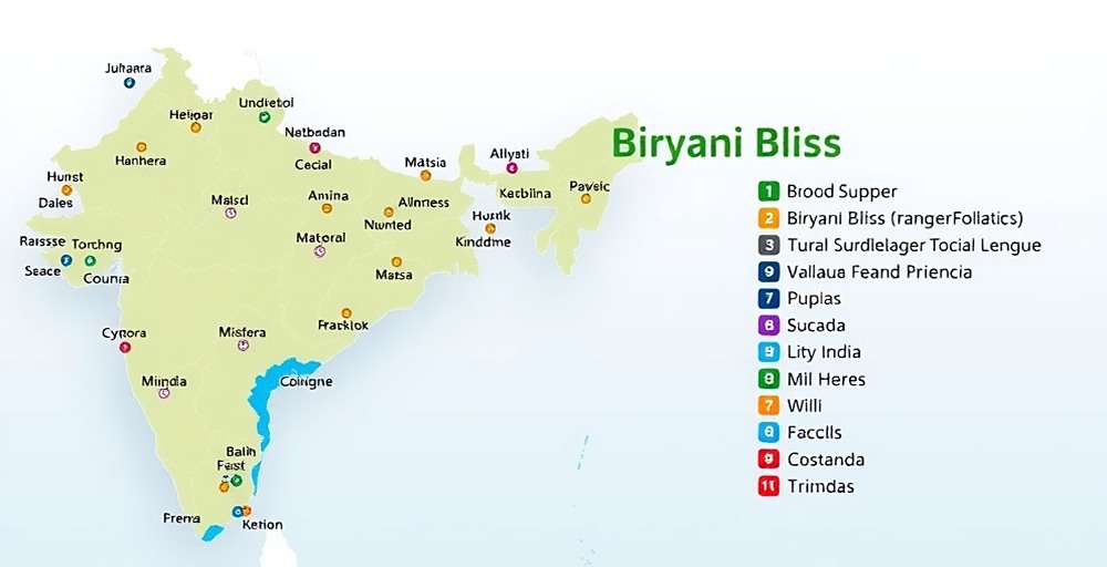 Biryani Bliss Download Popularity by State Biryani Bliss Regional Download Map of India